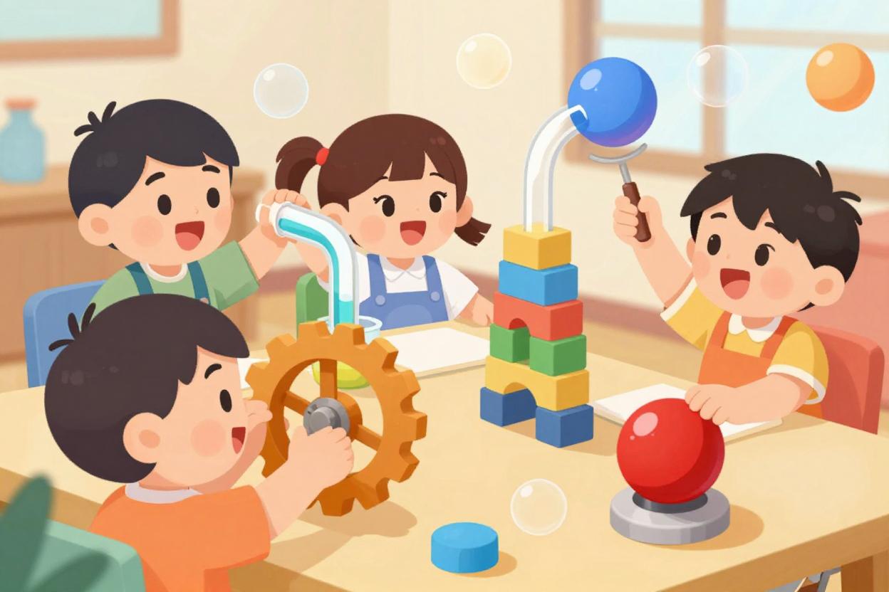 Una rappresentazione in stile cartoon di un museo dei bambini: illustrazione realizzata con Lumo, l'AI di Proton. ✨